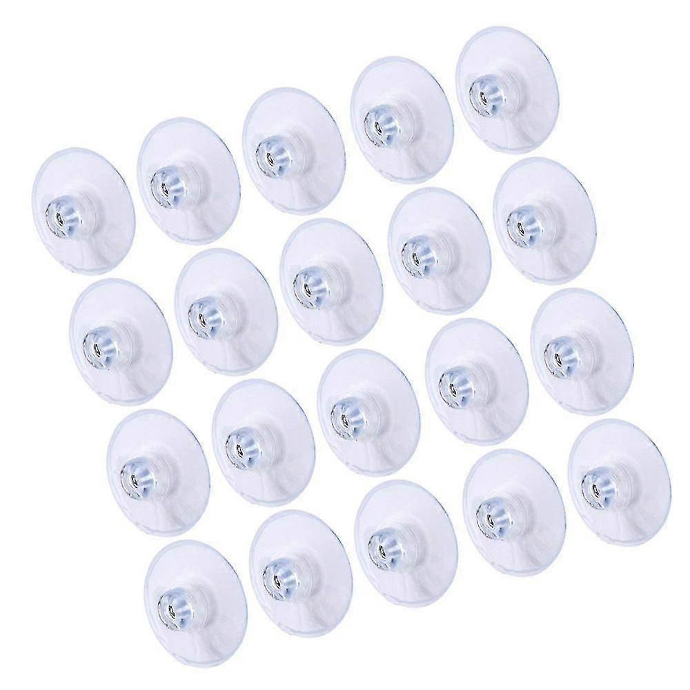 20 Pas 45mm Large Suction Cup Pvc Plastic Suer Pads Without Hooks, Clear