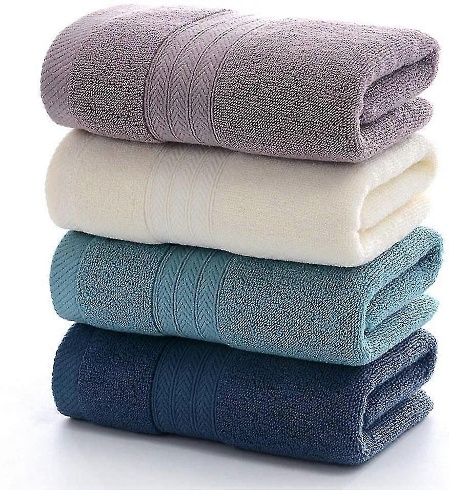 Absorbent Soft Cotton Hand Towels(4-pack,34*73cm) For Bath, Hand, Face, Gym And Spa