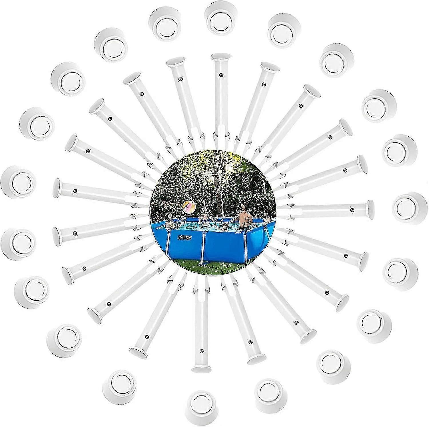 20 Pcs Replacement Pool Frame, Pool Frame Pin, Plastic Pool Frame Seal, For Intex 13'-24' Frame&round Pool Joint Pins & Seals (6cm)