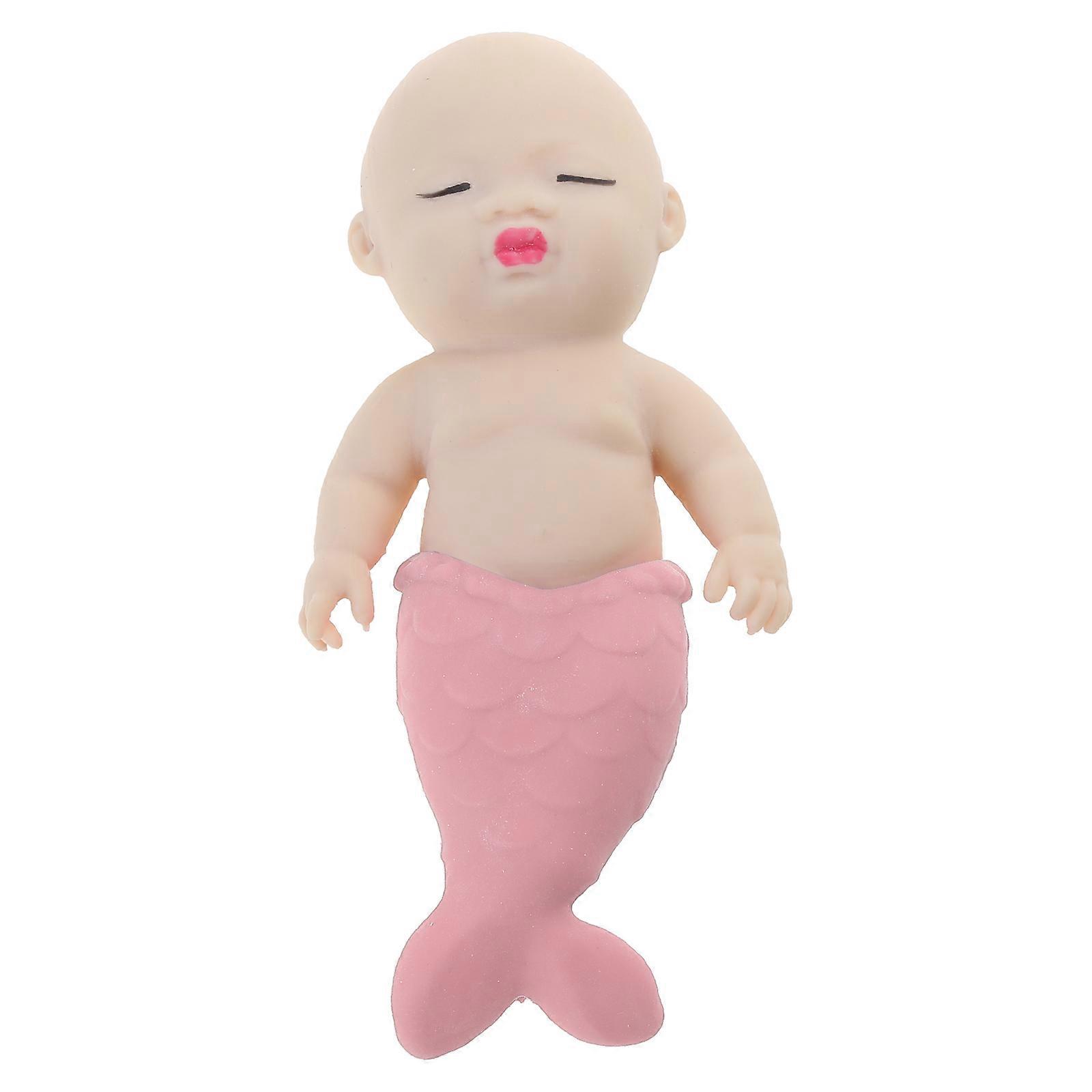 Squeezable Toy TPR Palms Doll Soft Baby Doll Decompression Toy Stress Relief Fidgets Autisms Slow Rise Stretch Toy 6’’ Pink