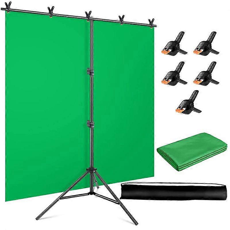 Photography Lighting Kit, 8.5 x 10 ft Backdrop Stands with Green Screen, Softbox and Umbrella with 5500 K, 97CRI, LED Bulbs, 3 Color Backdrops for Pho