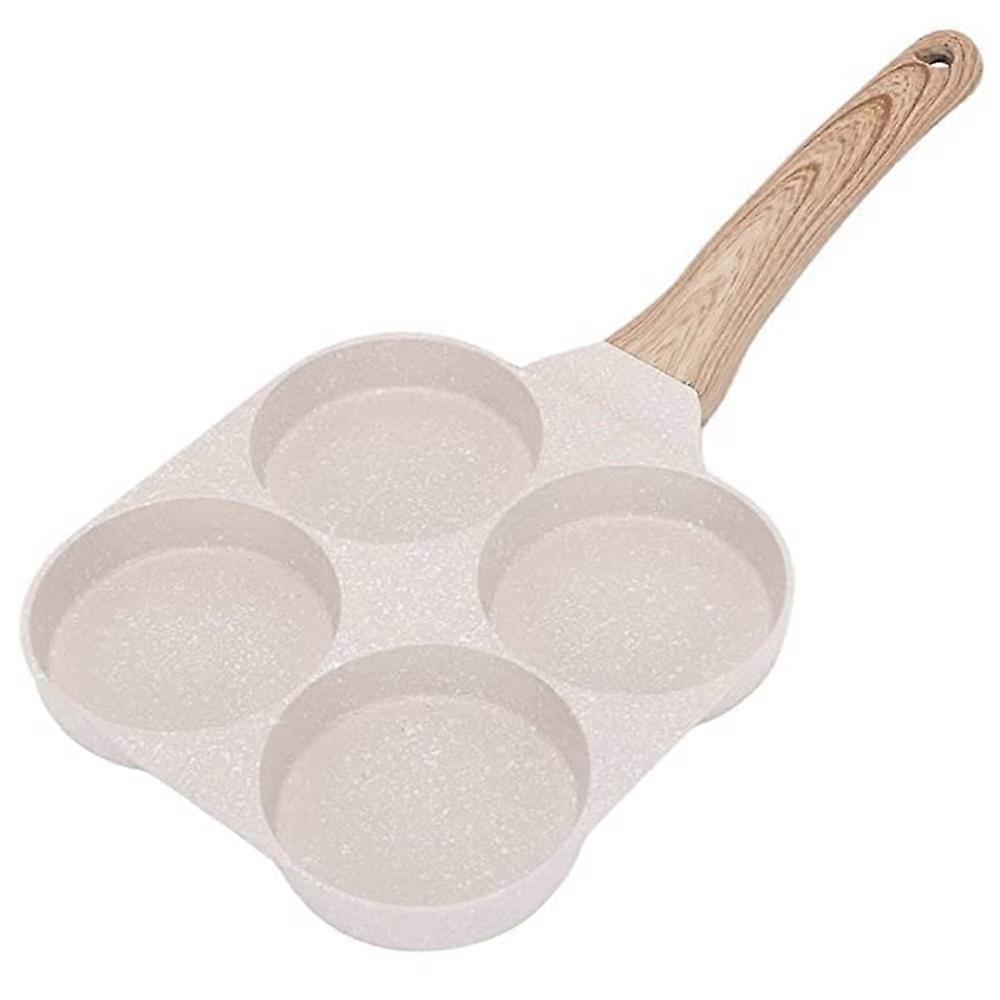 4-Cup Nonstick Egg Frying Pan - Aluminum Alloy Breakfast Skillet with Heat-Resistant Handle and Easy Clean Design