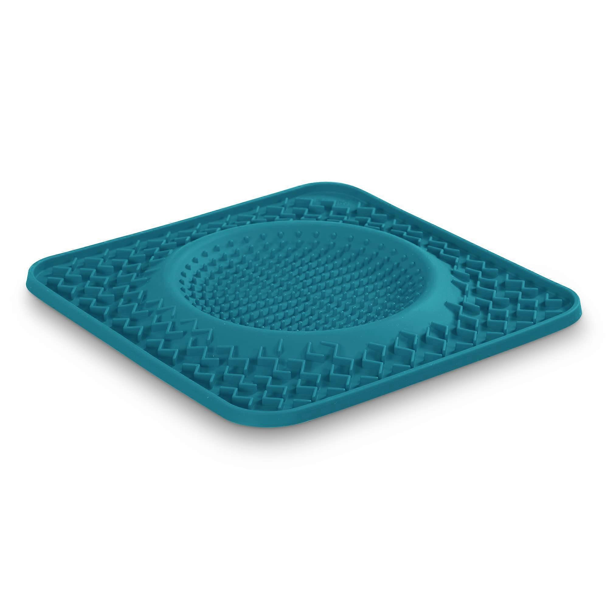 10"x10" Silicone Lick Mat for Pets - Textured Slow Feeder to Reduce Anxiety and Improve Dental Health