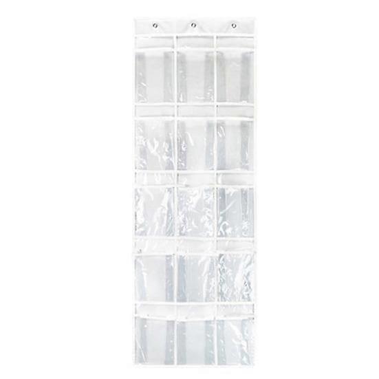 6-Layer Shoe Organizer Hanging Bag Transparent Non-Woven Fabric 24 Pocket Large Space Strong Loading Dust-proof Storage Hanging Bag