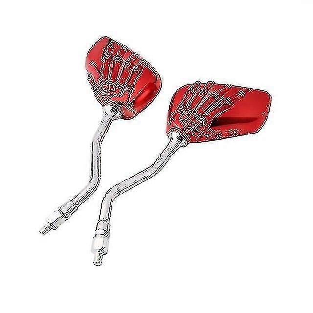 2 Pieces Full Angle Adjustment Electric Car Rearview Mirror Reversing Mirror Skull Claw Motorcycle Rearview Mirror