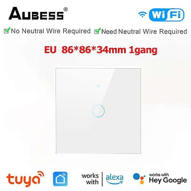 Tuya Wifi Smart Light Switch Touch US EU Glass Touch Panel Smart Life APP