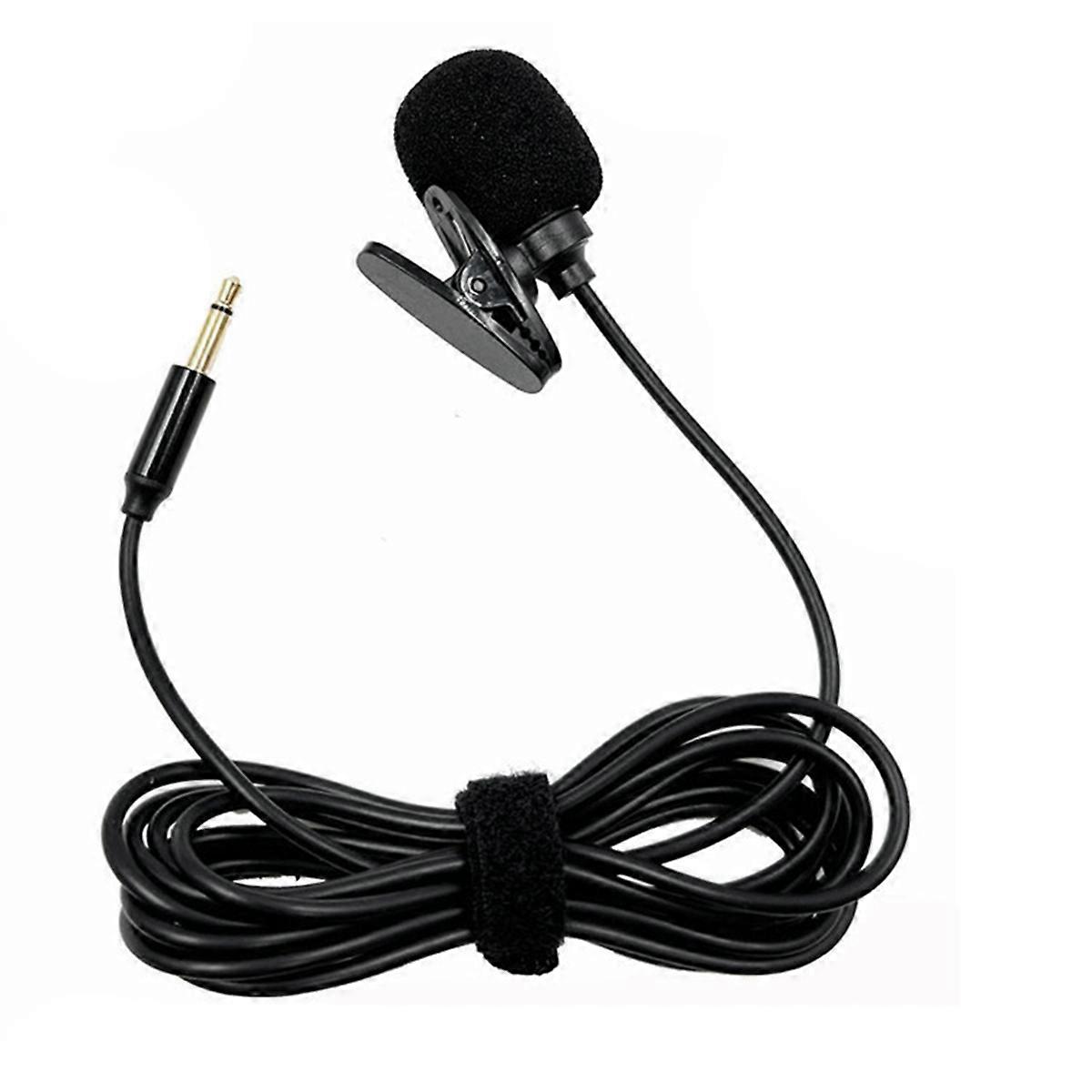 Lavalier Microphone Mic Stereo Audio Mini Wired Mic 3.5mm Plug for Loudspeaker Interpreter
