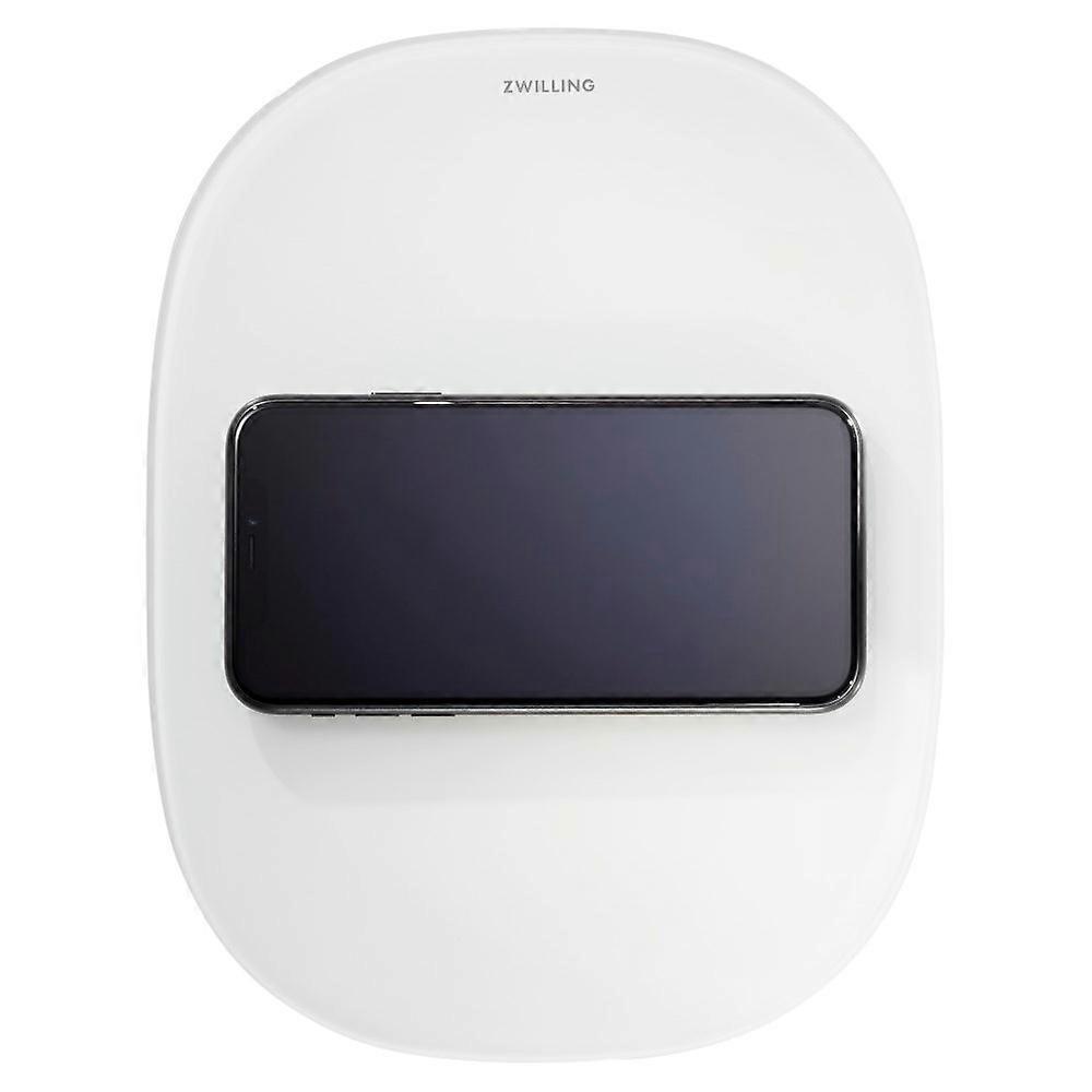 Enfinigy White Rechargeable Electronic Glass Kitchen Scale