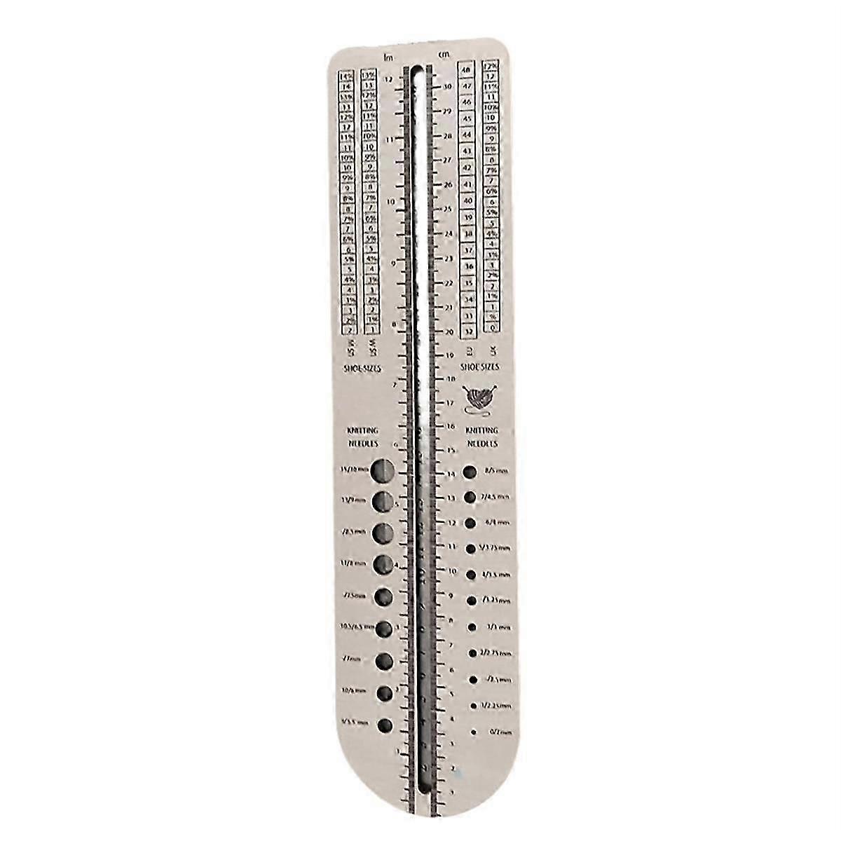 Multi-Functional Sock Ruler for Knitting Wooden Sock Knitting Needle Gauge, Oval Rectangle Yarn Wrap Guide Board JN