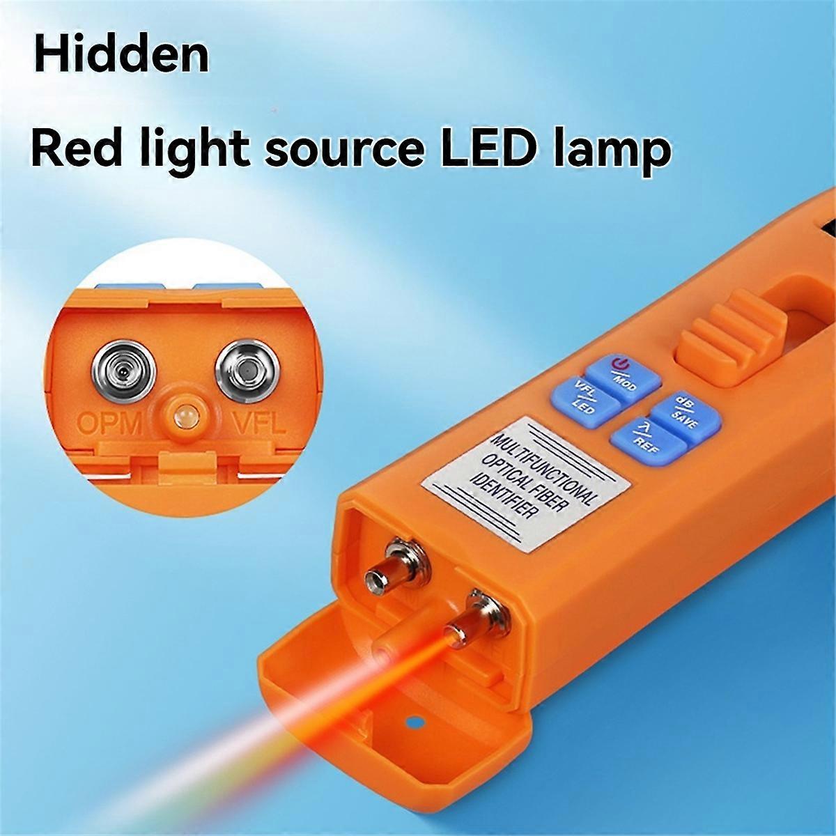 -C605 Rechargeable Active Optical Fiber Identifier Live Fiber Cable Tester FTTH Tool OFI Built in OPM/VFL/LED