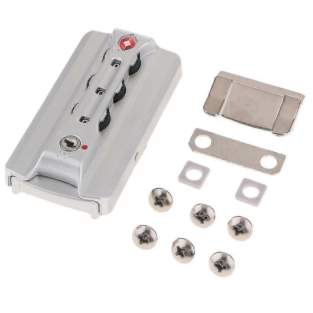 Tsa Security 3 Digit Combination Padlock Luggage Suitcase Code Locks Silver Edition a