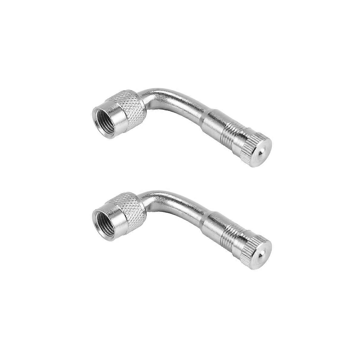 2 Tyre Valve Extension Adaptor Car Tire Stem Extender 90 Degree Angle