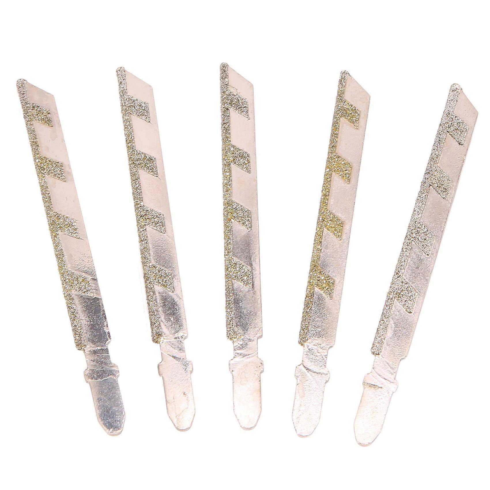 5Pcs 101mm 4 Inch T Shank Jigsaw Blades Diamond Masonry Tile