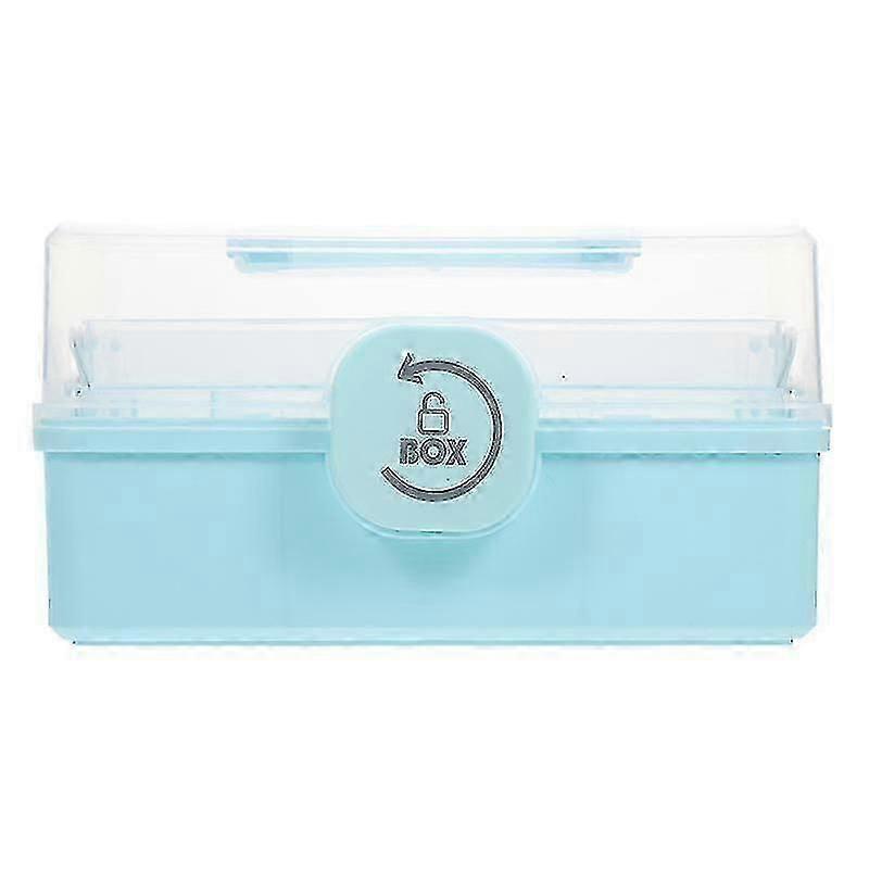 28X15cm Blue Utility Hooks 1pc Multifunctional Storage Box Painting Tools Box Tools Stationery Stora