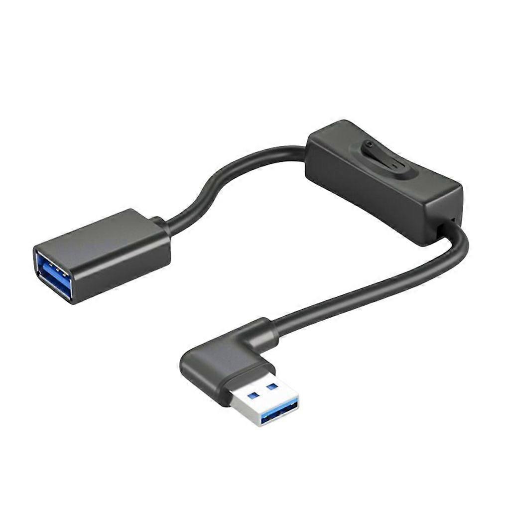 Data Sync USB3.0 Extender Cord USB Extension Cable with ON OFF Switch for Fan