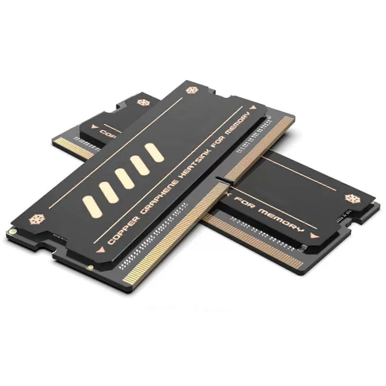 2 Piece DDR4 DDR5 Laptop Memory RAM Cooler, Pure Copper Heatsink, Durable Memory Cooling Solution, Black