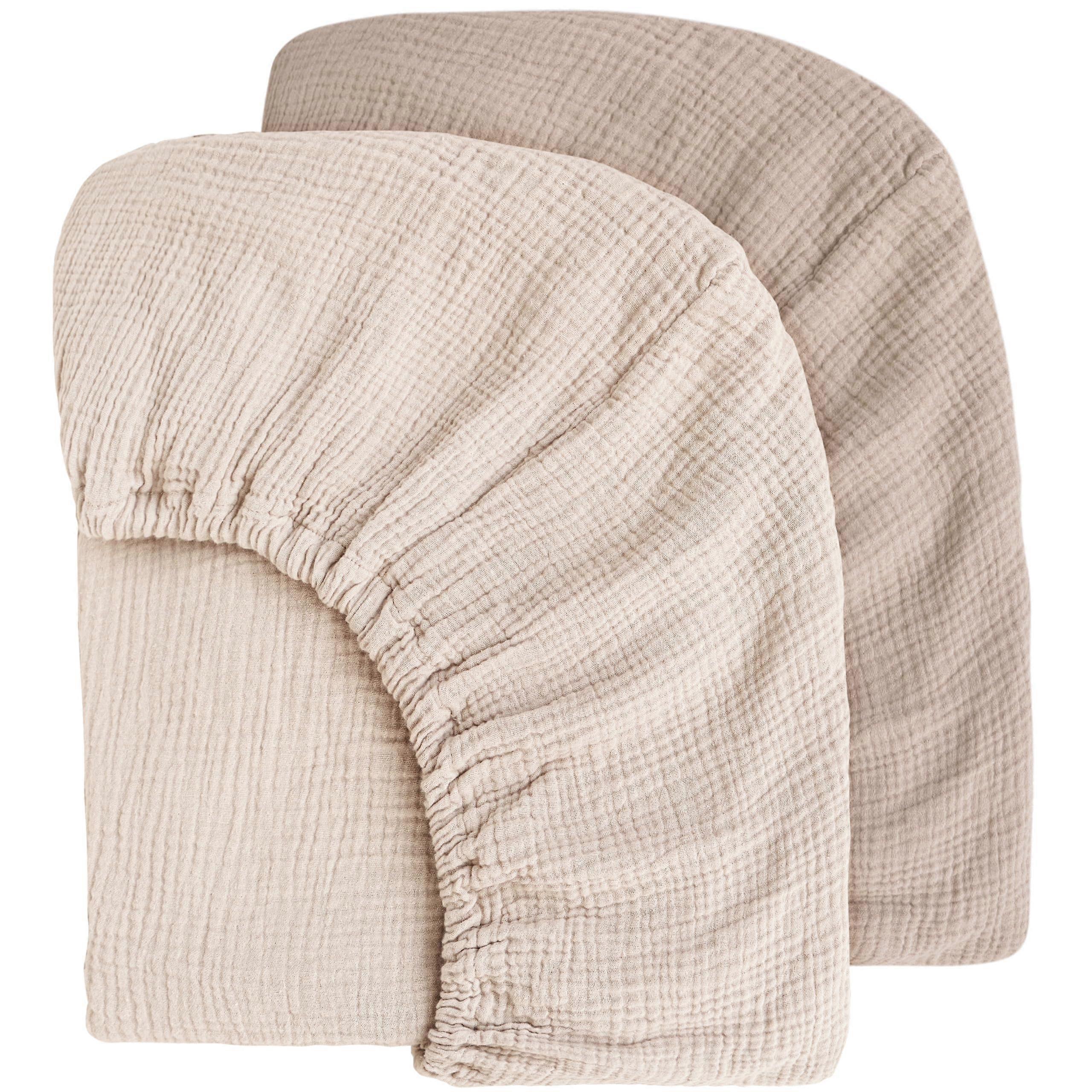 Neutral Soft Breathable Crib Sheet for Standard Crib Toddler Mattresses, 52" x 28"