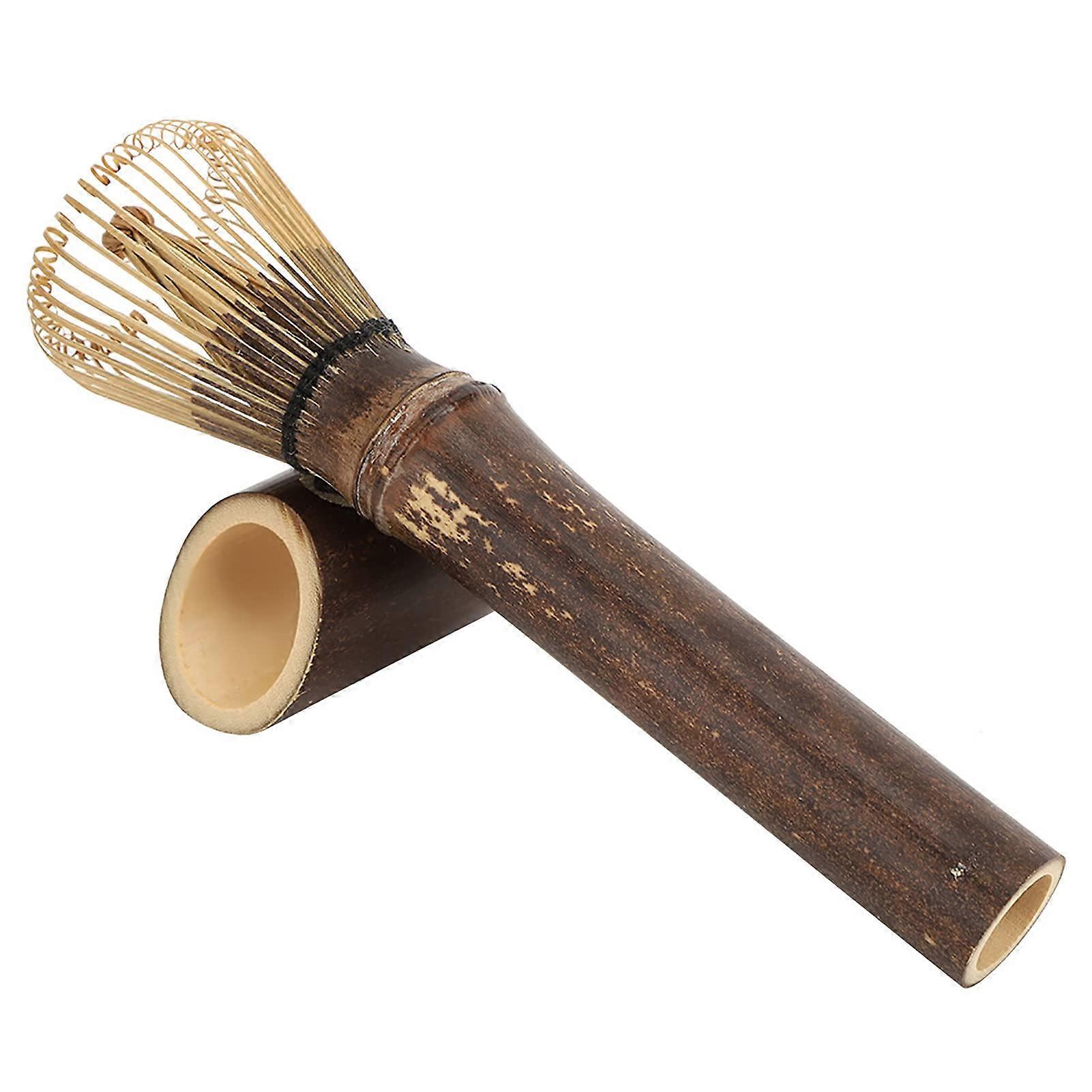 Matcha Whisk Set Bamboo Tool for Green Tea Preparation - Long Handle Brush for Matcha Powder Whisking