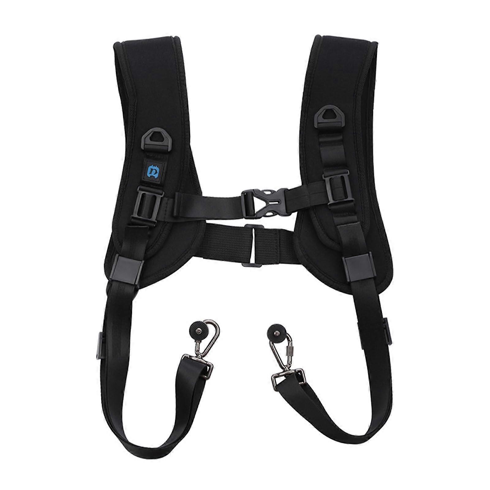 Two Quick Release Adjustable Shoulder Camera Straps for DSLR Cameras with Tether Straps