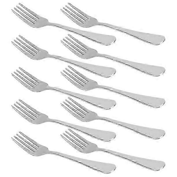 Garfos de jantar Conjunto de 10 garfos de aço inoxidável 7,5 polegadas de comprimento