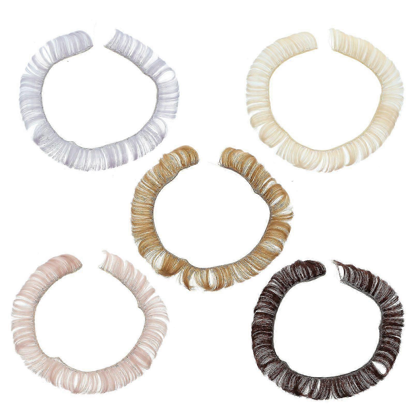 5pcs 내열성 Bang Wig Row 수공예 DIY 인형 헤어 가발 Bang Hair Row