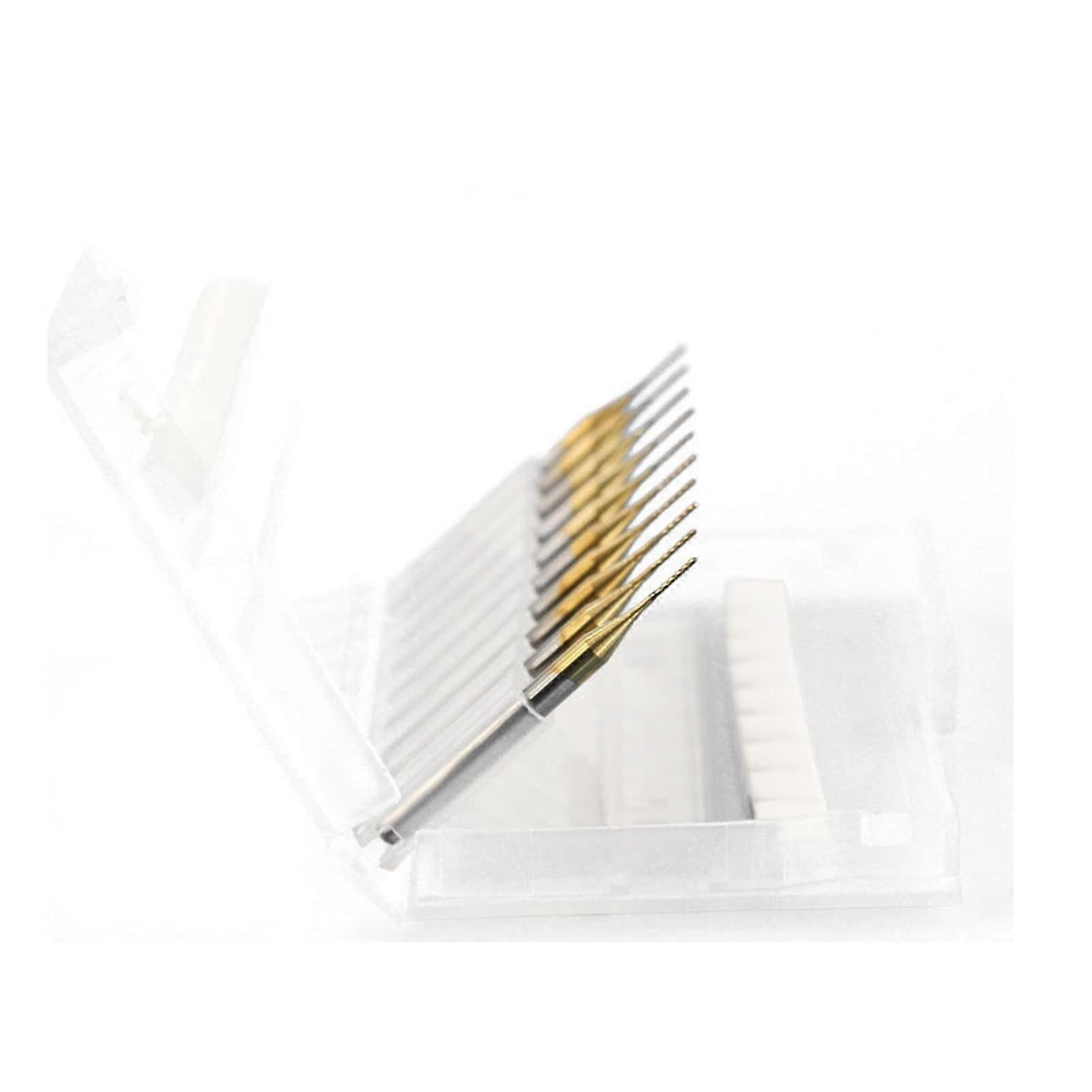 Xiaochen 10pcs 0.60.8mm Titanium Coated Carbide End Mills Engraving And Trimming Machines