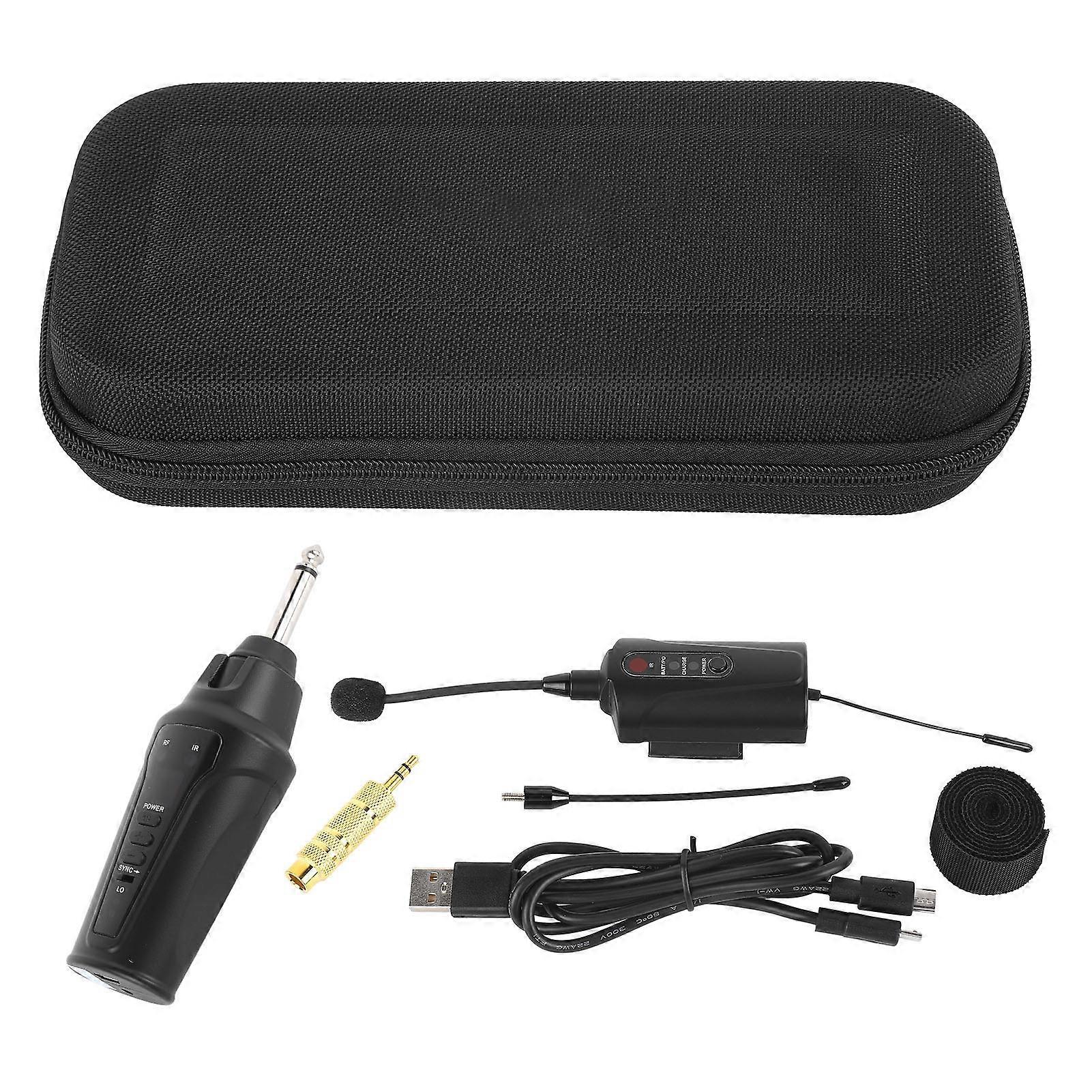 Flute Microphone Wireless Instrument UHF Mic Micro Gooseneck Pick Up System Receiver Transmitter