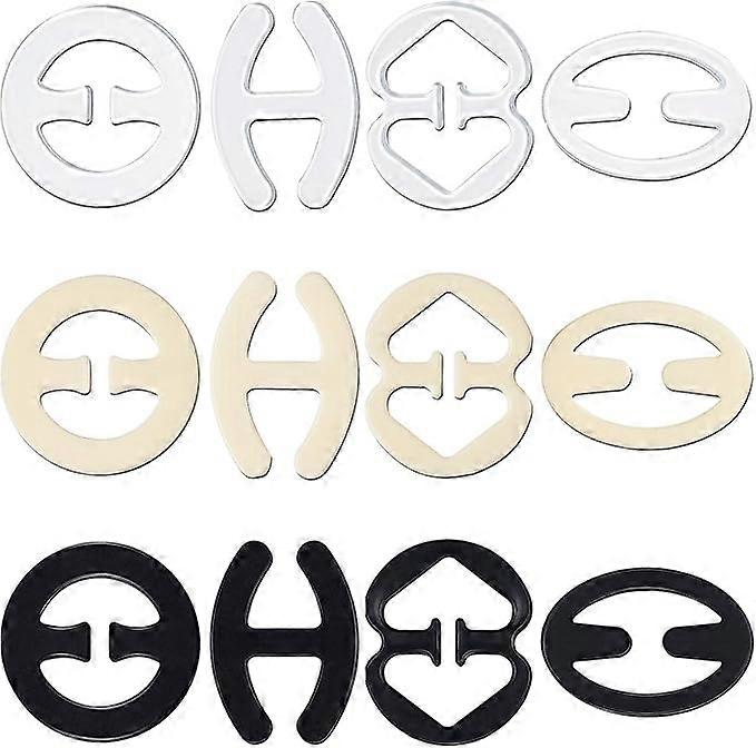 Buckles Cleavage Control Clips for Bra Bra Strap Clips 12Pcs Bra Clips for Back Anti-Slip Bra Straps Holder