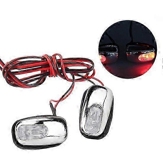 Auto Windshield Wiper Washer LED Light Spray Jet Nozzle 1 Pair