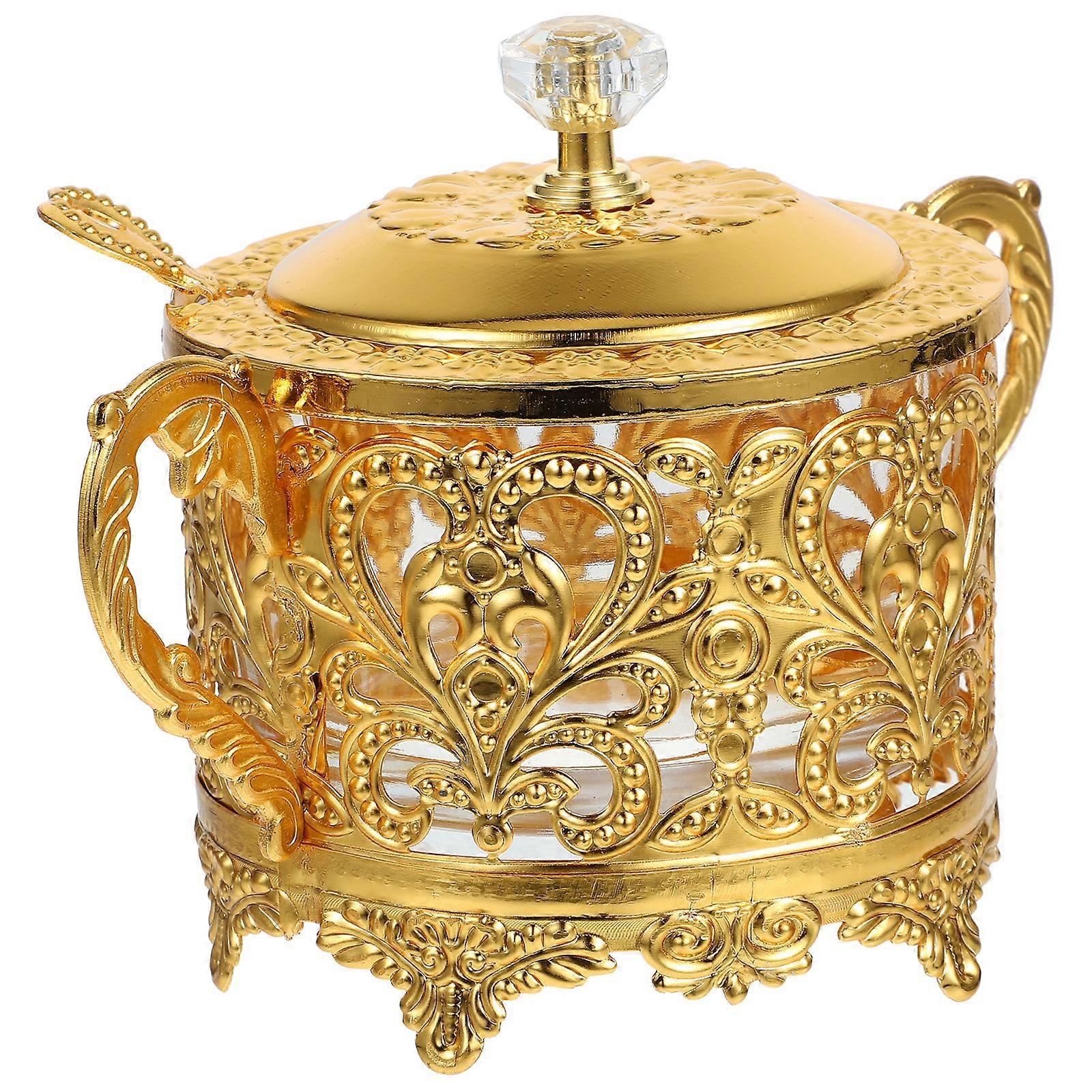 Seasoning Jar Spice Canister Condiment Box Embossed Design Storage Jar