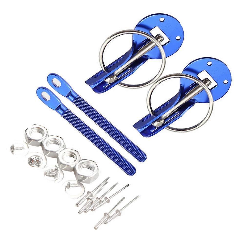 Bonnet Hood Pin Lock Latch Kit, Aluminium Alloy P Hood Lock, for Car Racing Sport Modified, Blue