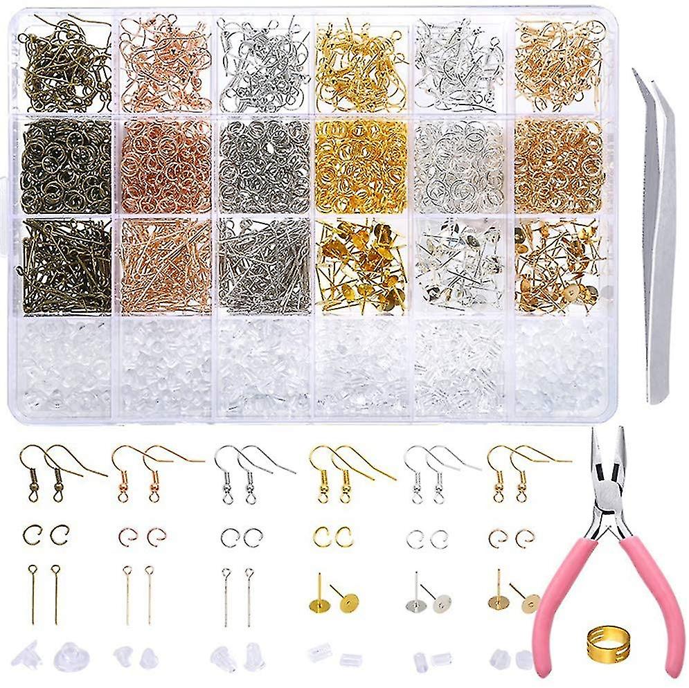 Earring Jewelry Making Kit Earring Hook Jumper Pliers Tweezers Pulling