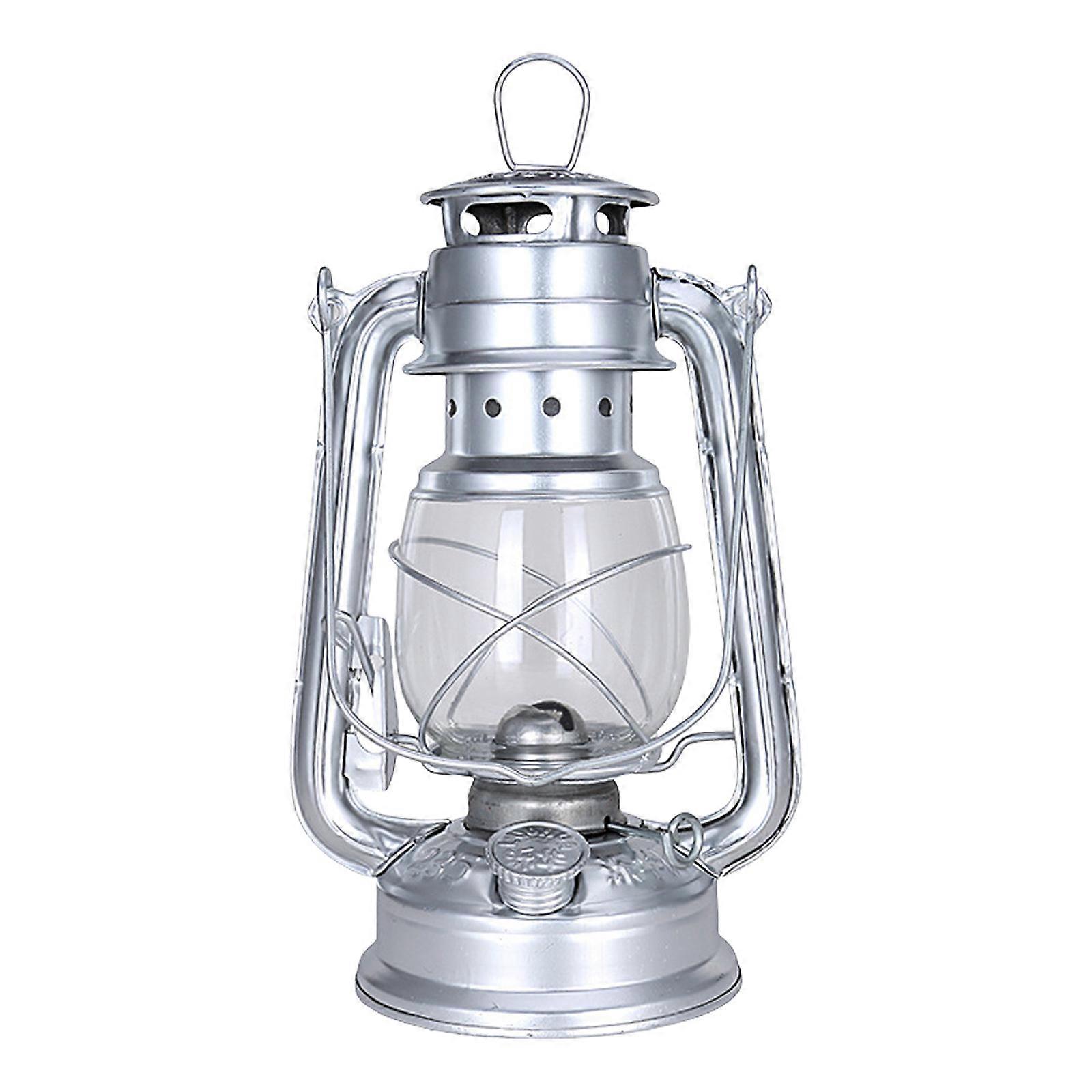 Waterproofed Lanterns Soft Light Portables Windproofed Atmospheric Oil Lamp for Campsites Beach Parties  Silver