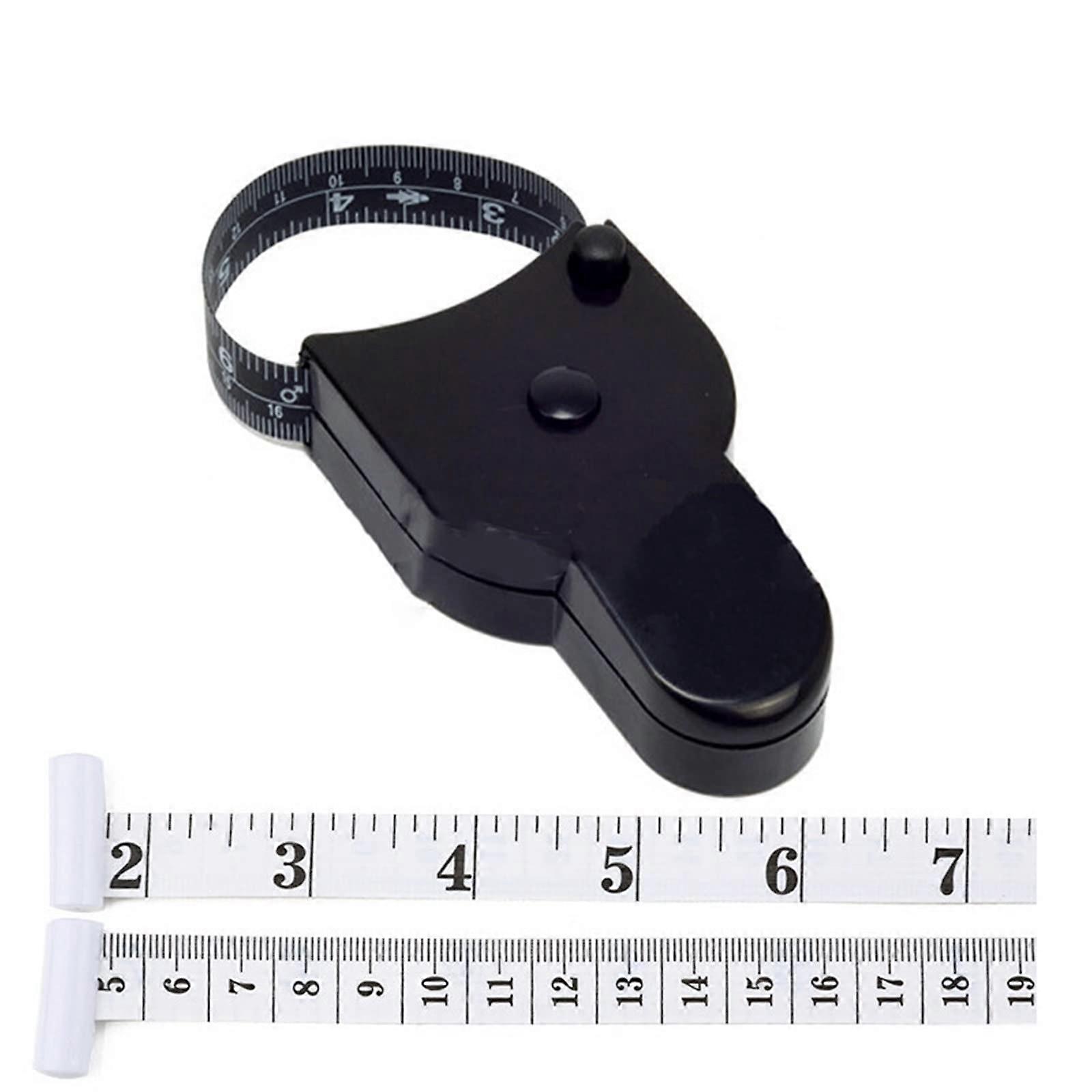 Automatic Retractable Tape Measure Body Measuring Centimeter Metric Sewing Ruler Tool(Black)