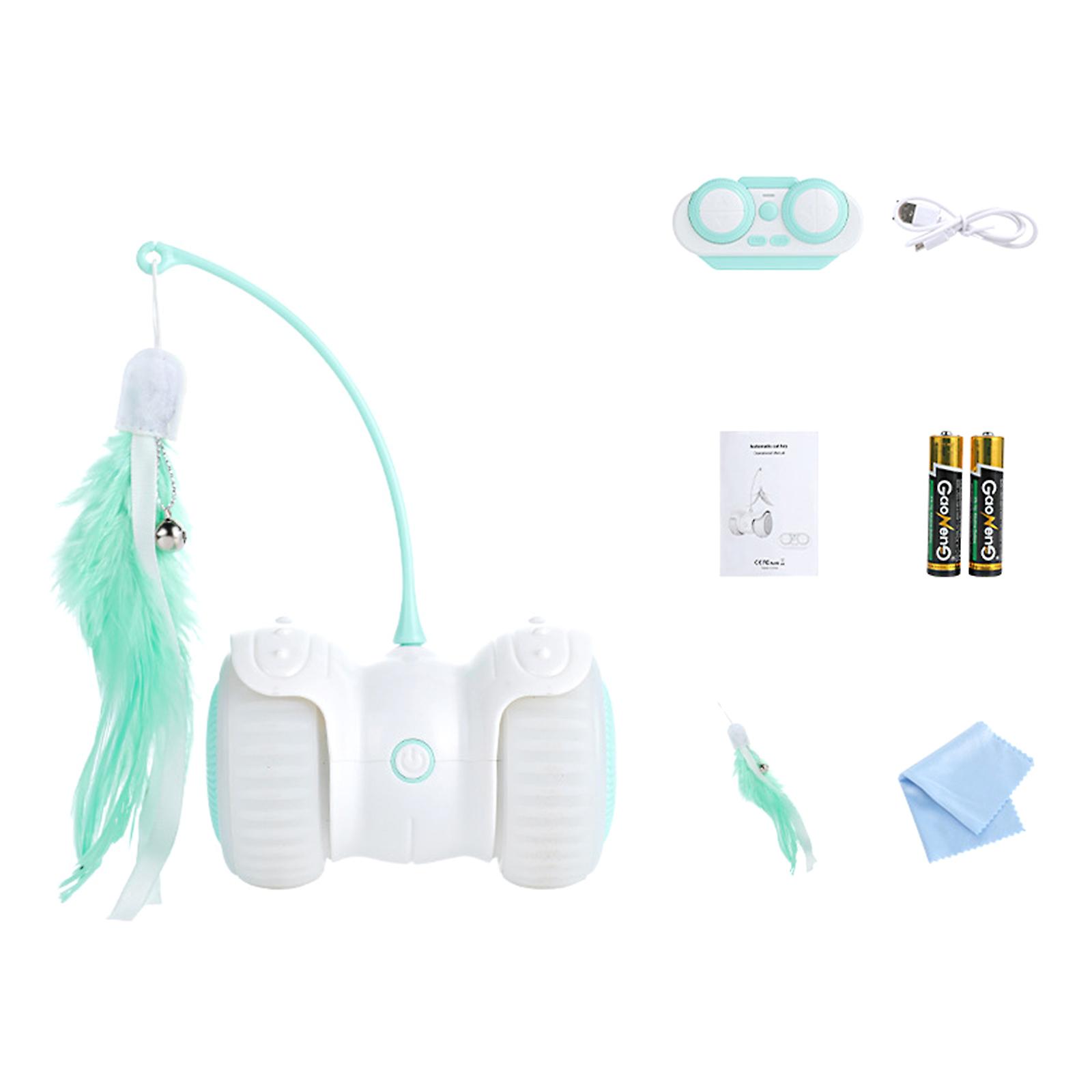 Remote Control Feather Cat Toy for Indoor Cat Remote-Controlled Cat Toy Feather Catch Training Toy