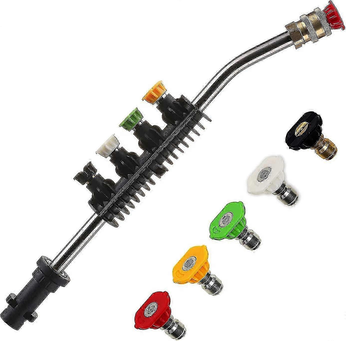 High Pressure Lance for Karcher, 280Bar Replacement Lance with 5 Jet Washing Nozzles, with Adapter for Karcher High Pressure Cleaning K Series K2/K3/K