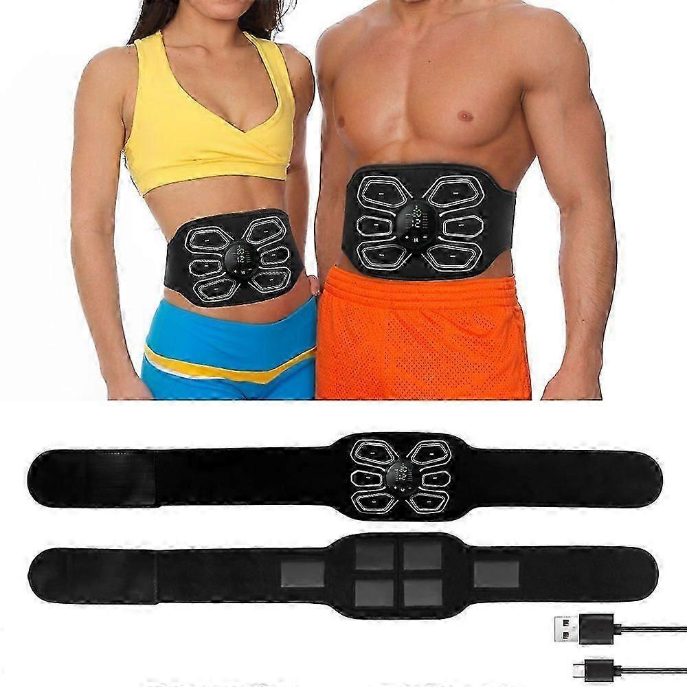 Ems Abdominal Belt, Abdominal Shaping Belt, Exercise Abdominal Muscles, Charging 12 Modes