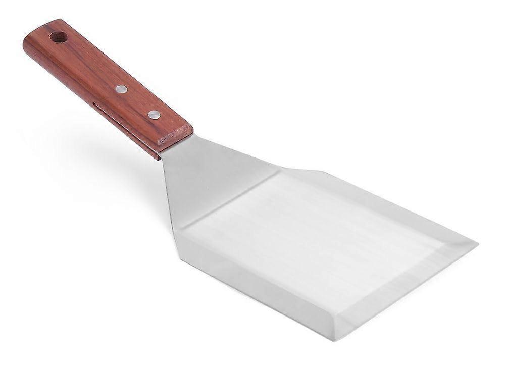 Hamburger Turner Stainless Steel Spatula with Wooden Handle, 150 mm Blade, Dishwasher-Safe Barbecue Turner, 110 x 305 mm