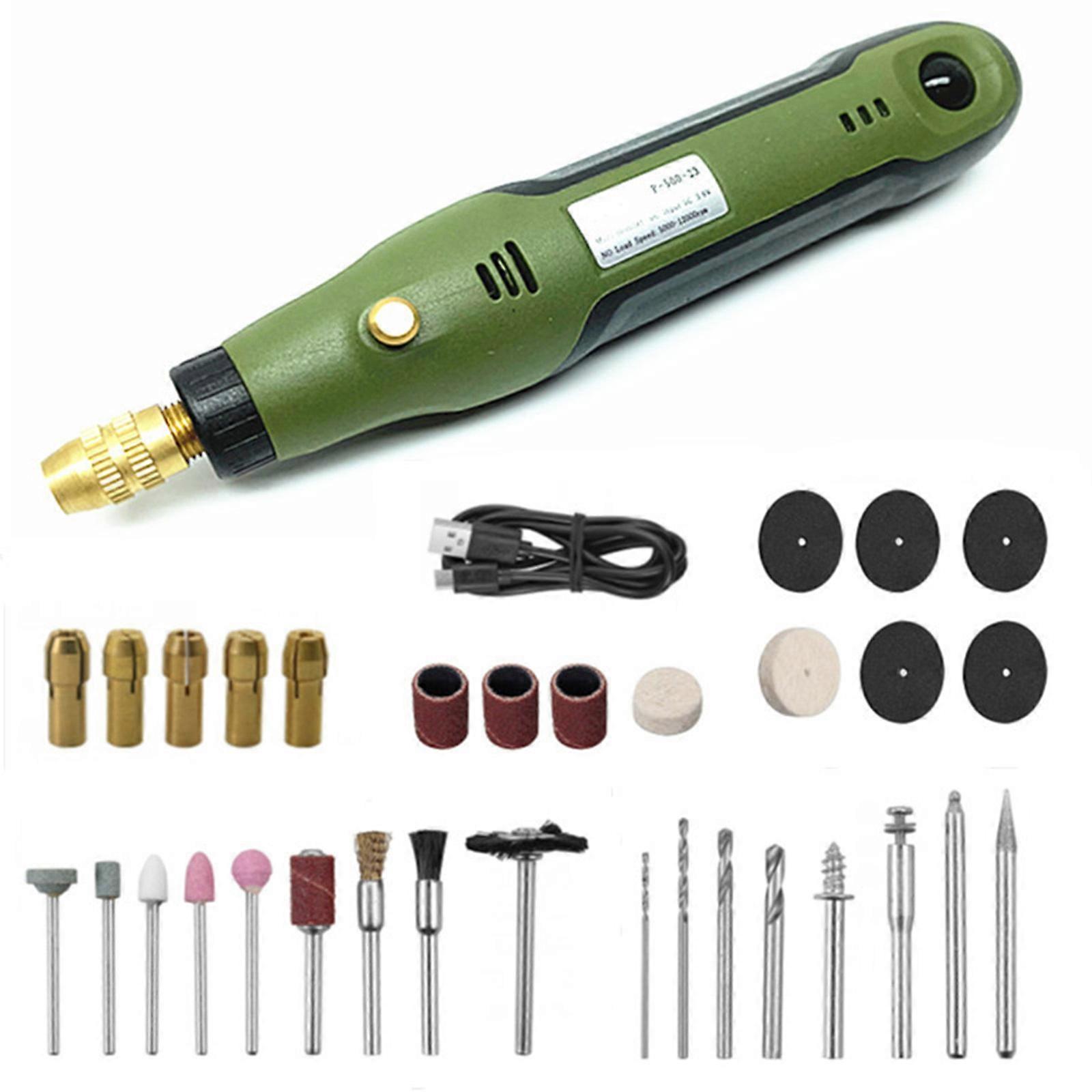 Machine à ongles à double usage Machine de polissage électrique Graveur électronique Stylo de gravure USB Ensemble de graveur rechargeable