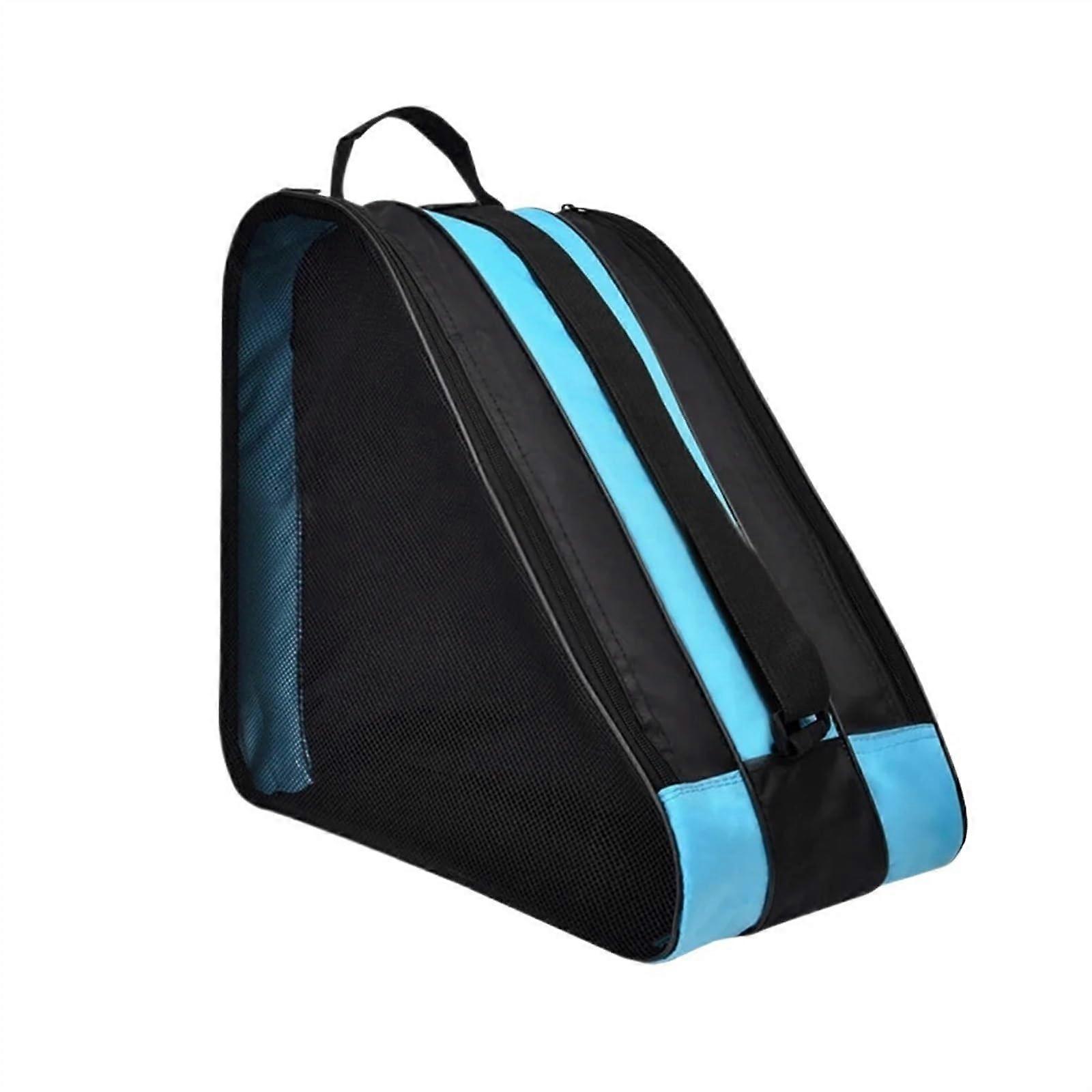 Ski Bag with Adjustable Strap, Oxford Fabric Ski and Snowboard Boot Carrier, Ice Skating Messenger Bag in Blue
