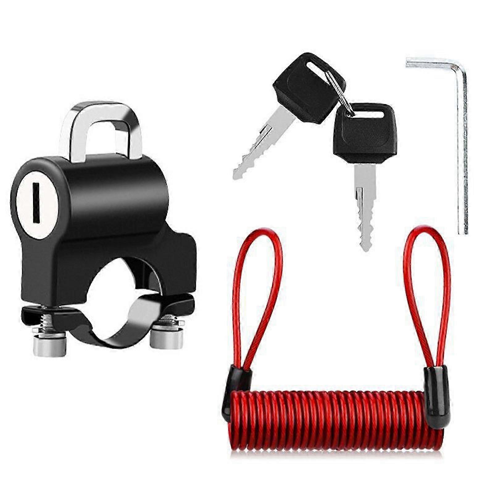 Anti-Theft Helmet Lock with 2 Keys for Handlebar Mount