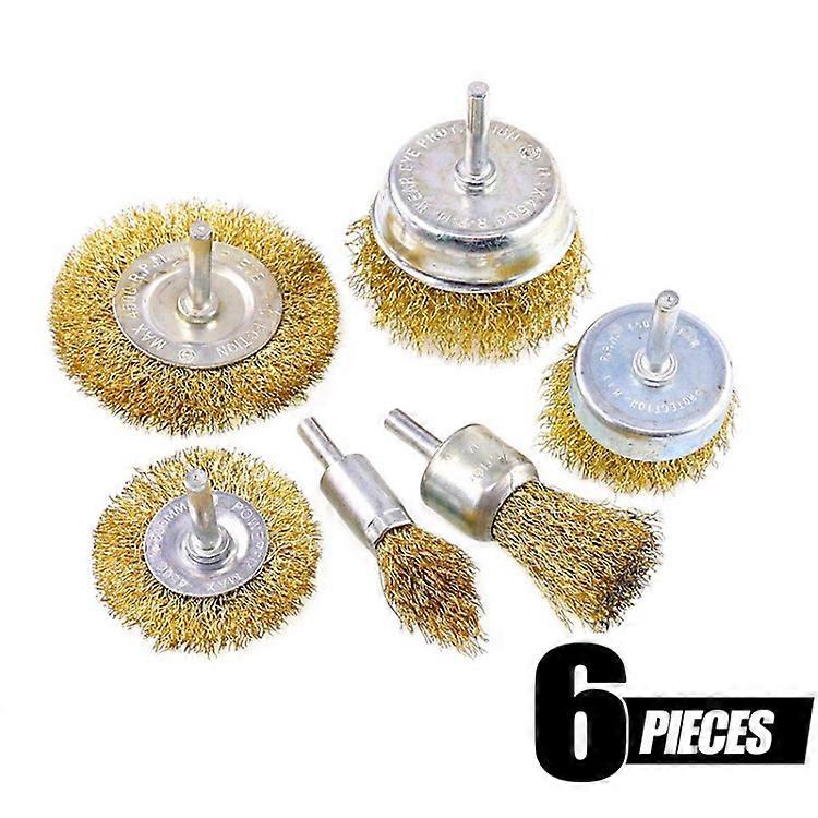 TKdaddy Abrasive Tools For Cleaning Rust Stripping Abrasive Wheel Crimped Brush Set 6Pcs/Set
