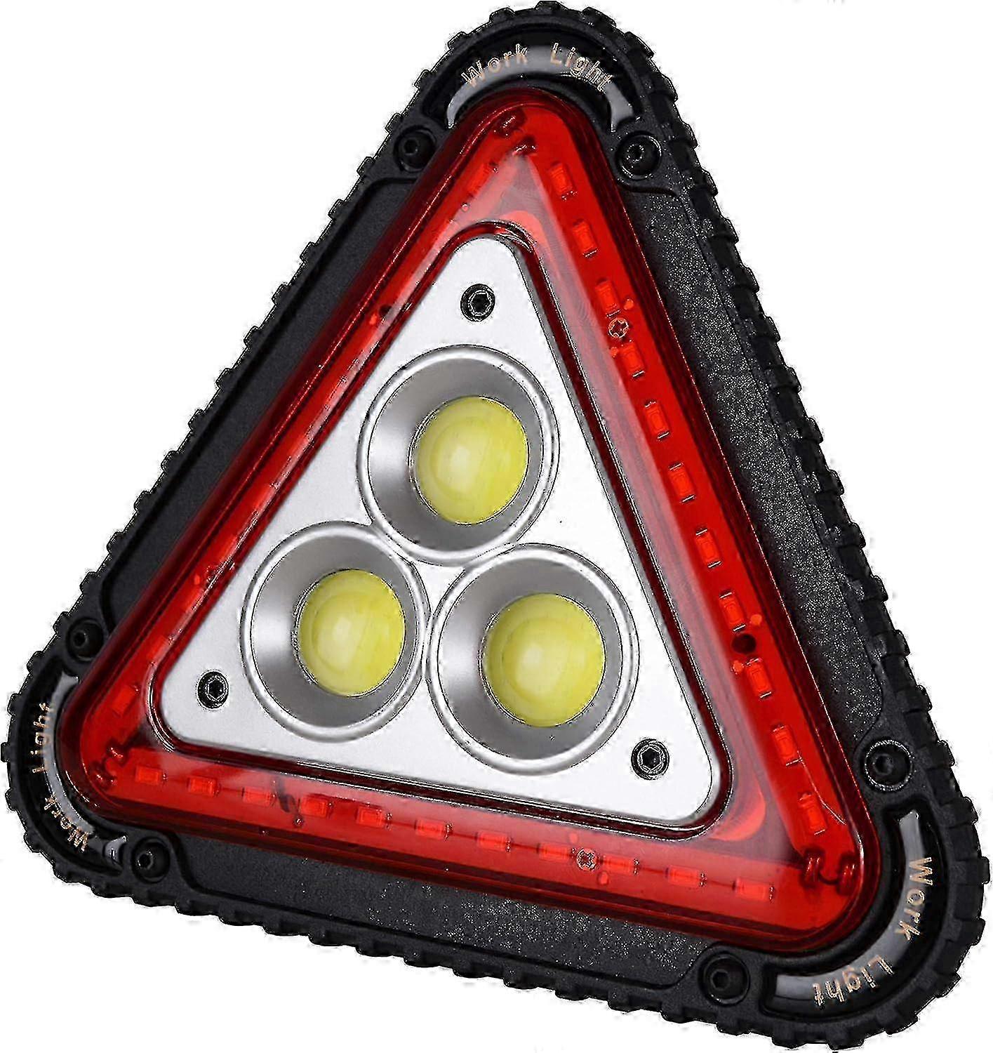 2025 Warning Triangle LED Work Light Car Road Emergency Lamp USB Rechargeable 4 Modes