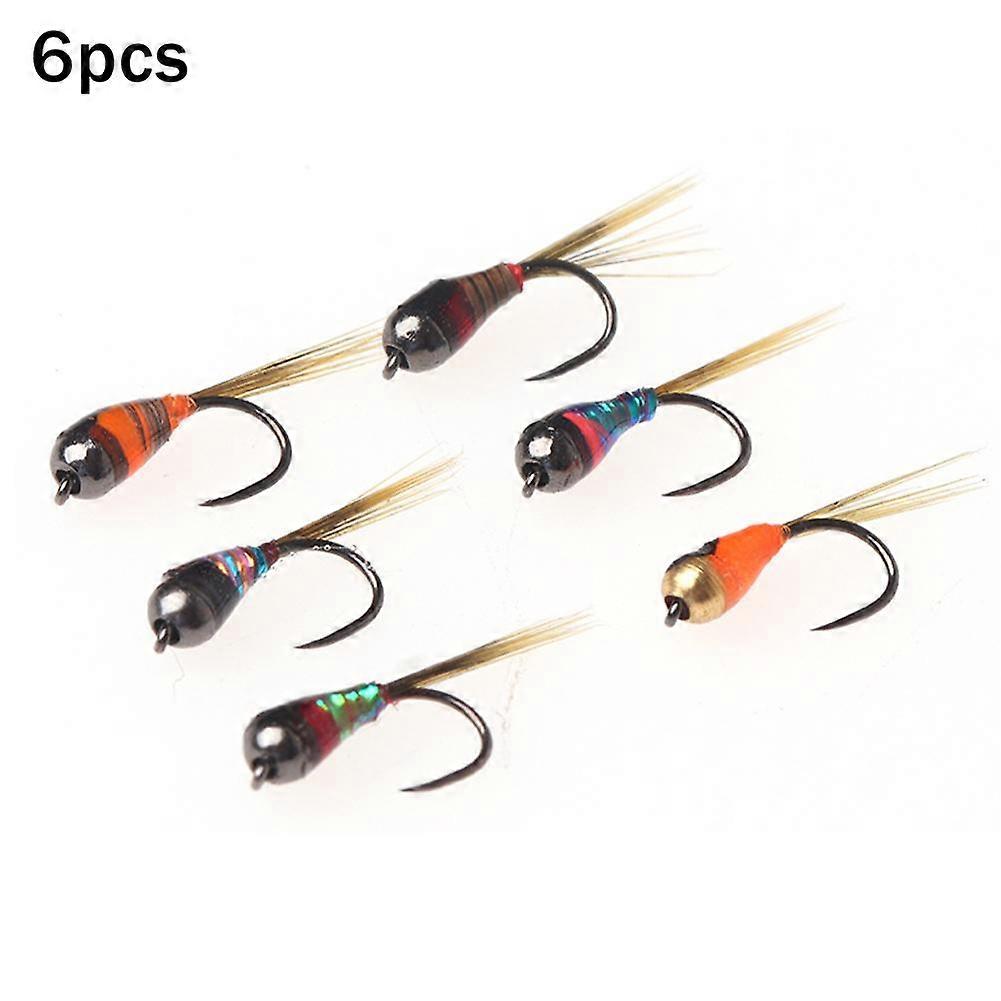 14# 6pcs round box (A)$Fly bait outdoor fishing bait