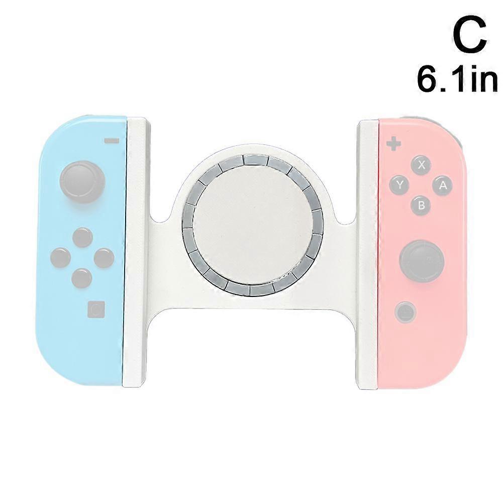 White (C) 6.1in$For JoyCon Nintendo vertical screenFor Magsafe magnetic handle bracketFor Delta simulator game handle bracket