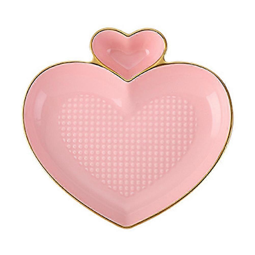 Corrosion Free Heart Shaped Bowl, Ceramic Plate Ideal for Snacks and Meals