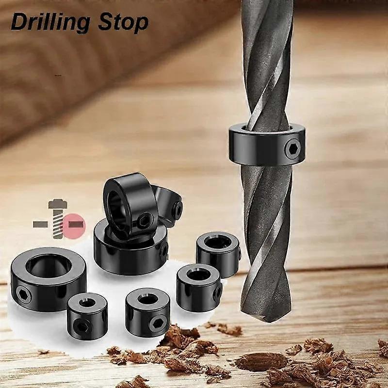 9Pcs Bit Positioner Free Small Wrench Drill Depth Stop Ring Woodworking Drill Bit Limiter 3-16mm Woodworking Tools