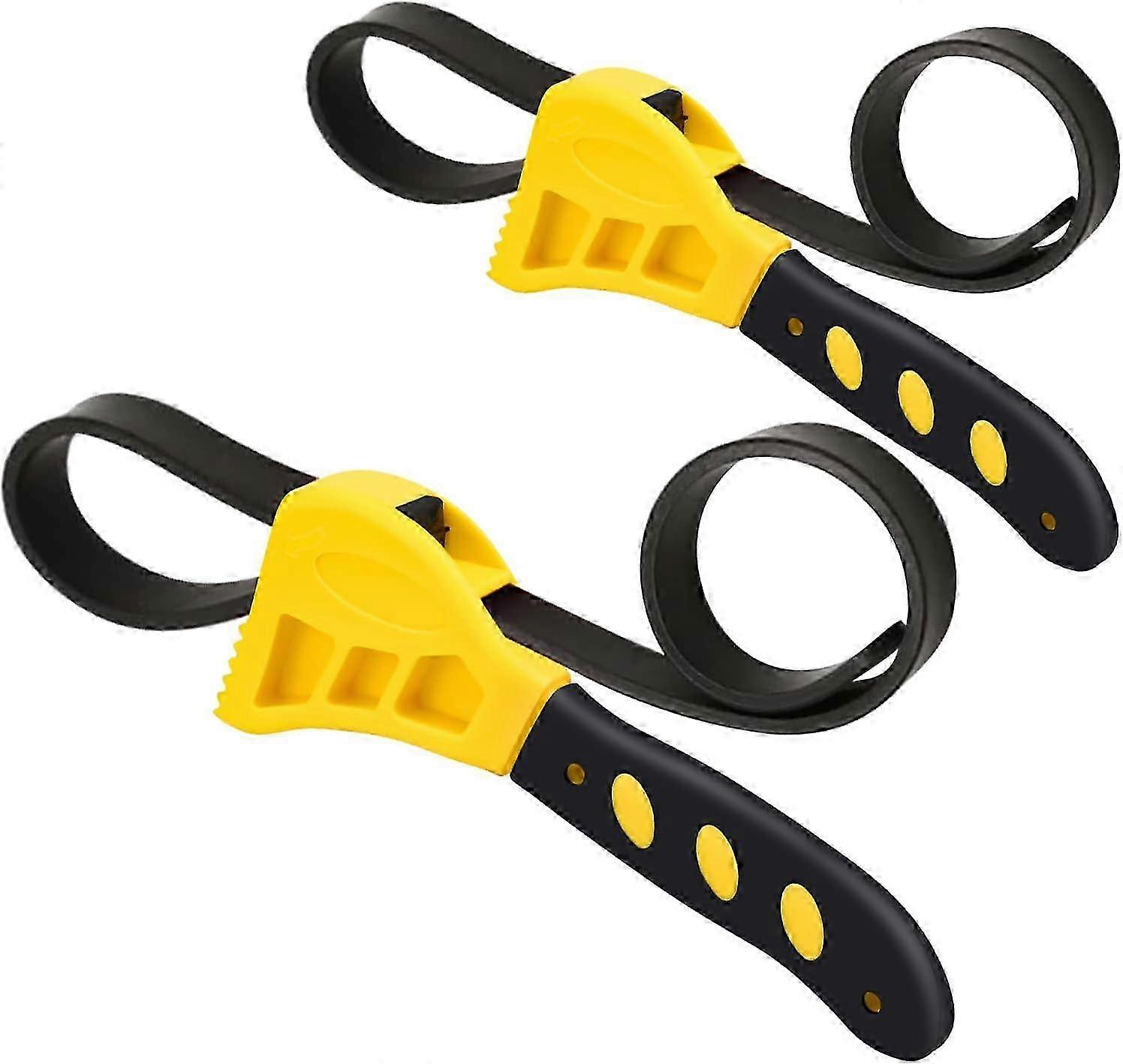 Adjustable Strap Wrench 2-Pack 6/8" Multi-Tool for Filters, Mechanics & Plumbers