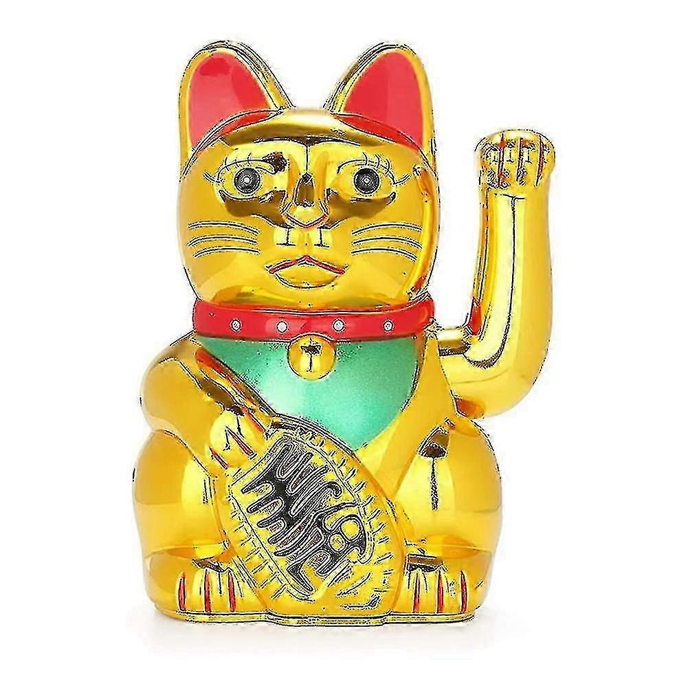 Lucky Fortunes Cat Chat Japonais Or Agitant Bras Chat Avec Fonctionnement Sur Batterie Pour La Décoration De Restaurant Adapté À Divers Réglages