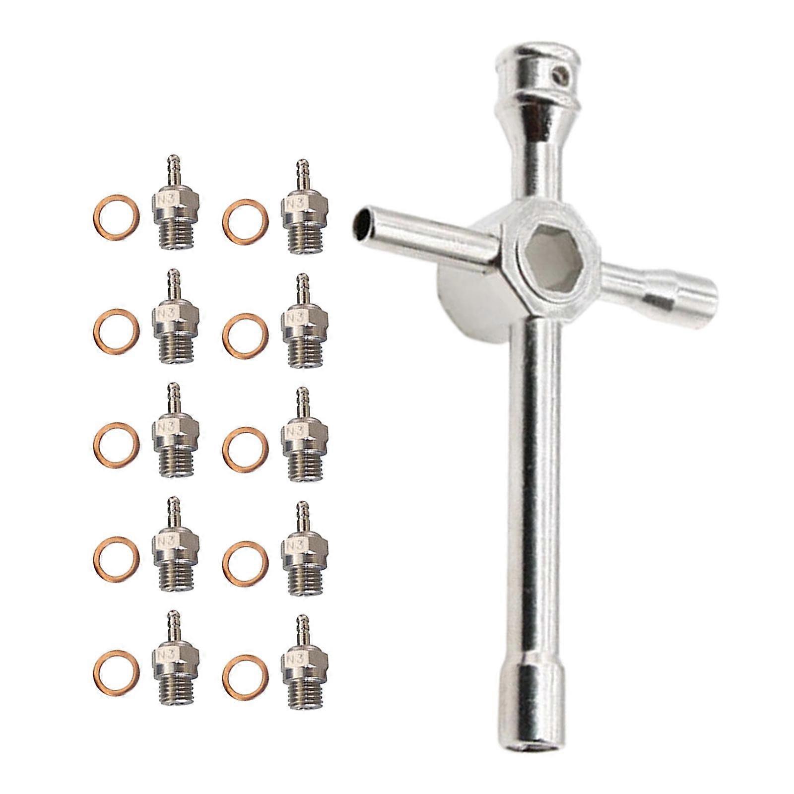 10pcs Duty Glow Plug /N4 Engine Parts Replacements for HSP HPI 1/8 1:10th RC Car